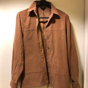 Faux Suede Long Sleeved Shirt (M)
